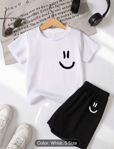 Cute Smile Black & White Nicker Shirt