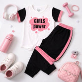 Girs Power Trouser Shirt Set