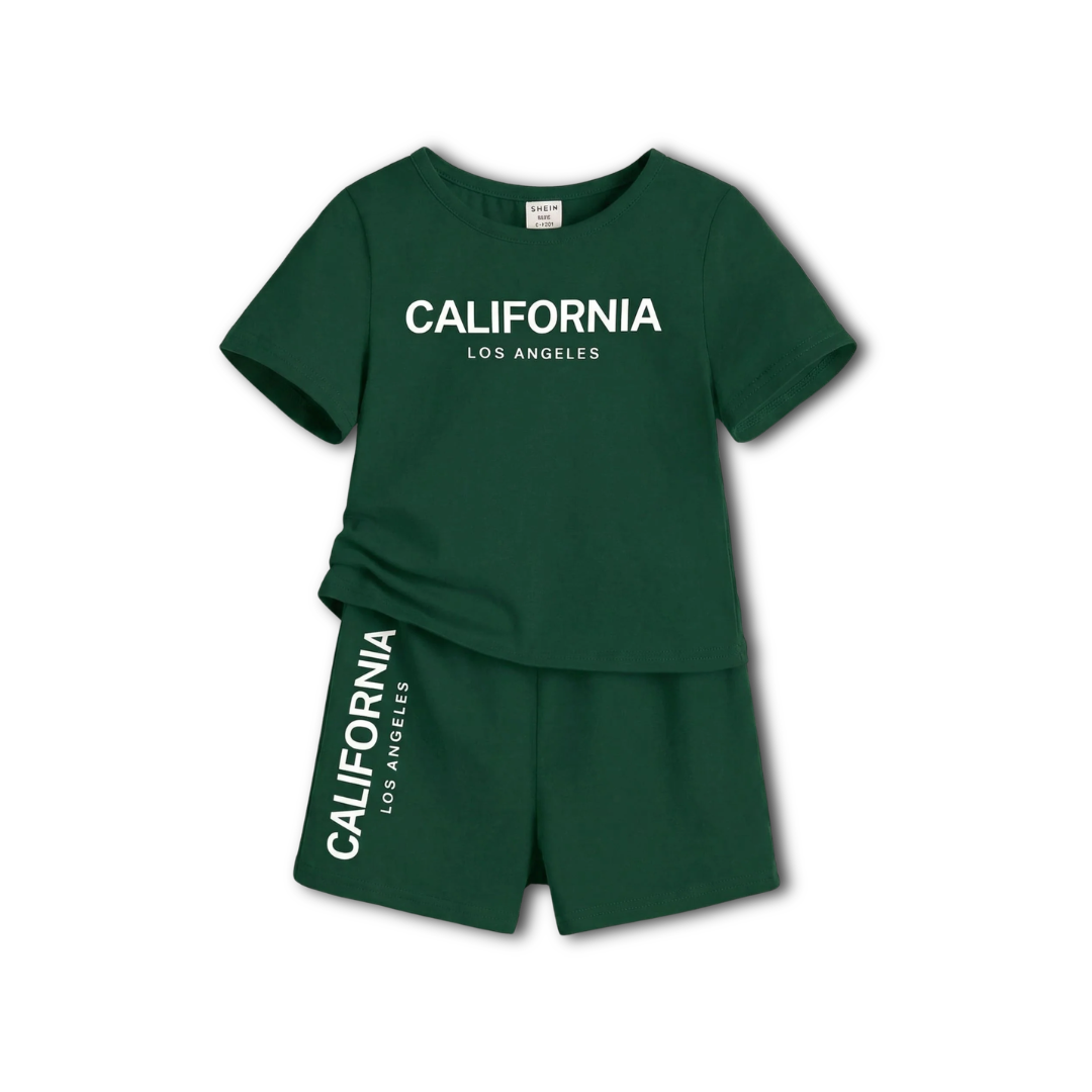 "California Los Angeles" Summer Short Set