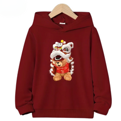 Happy Bear Maroon Hoodie