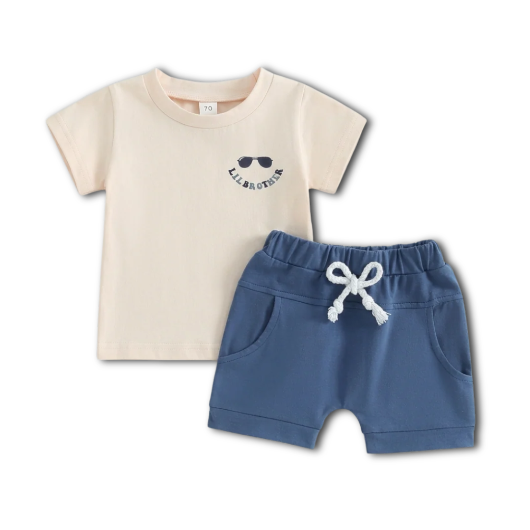Little Brother T-Shirt with Blue Nicker