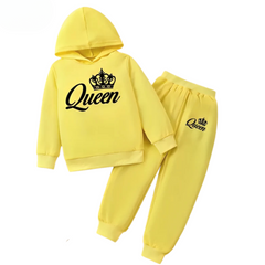 Original Queen Hoodie Tracksuit Yellow