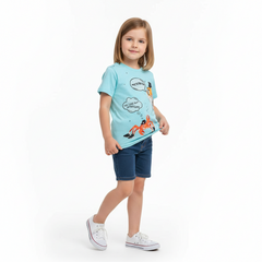 Sky Blue T-Shirt with Dark Blue Nicker