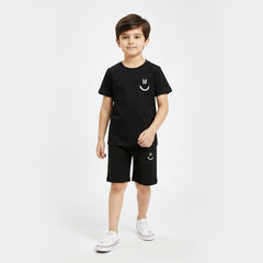 Minimal Smiley Black Nicker Shirt
