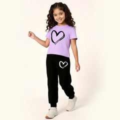 Big Heart Shirt with Black Trousers