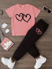 Double Heart Trouser Set