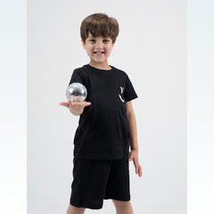 Minimal Smiley Black Nicker Shirt