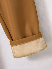 Brown Fleece Winter Trouser - Kin Trends